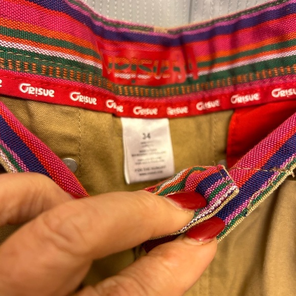 50%off w♥️ 
Orisue Men’s 34x29 tailored khaki Cotton Button Fly Jeans retro - Picture 4 of 8